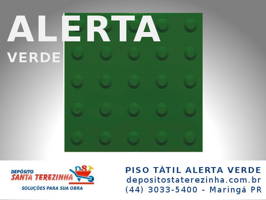 PISOS PISO TÁTIL: PISO TÁTIL ALERTA VERDE