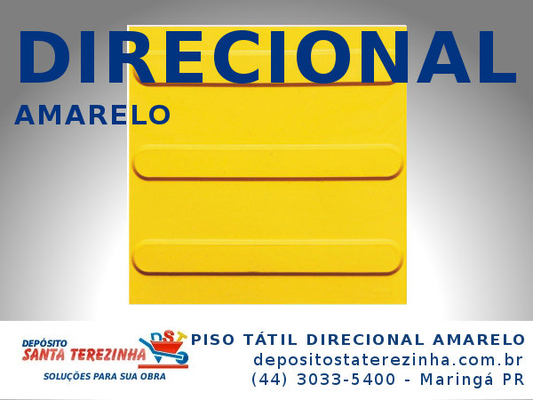 PISOS PISO TÁTIL: PISO TÁTIL DIRECIONAL AMARELO