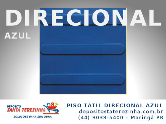 PISOS PISO TÁTIL: PISO TÁTIL DIRECIONAL AZUL