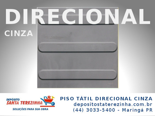 PISOS PISO TÁTIL: PISO TÁTIL DIRECIONAL CINZA