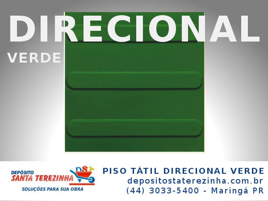 PISOS PISO TÁTIL: PISO TÁTIL DIRECIONAL VERDE